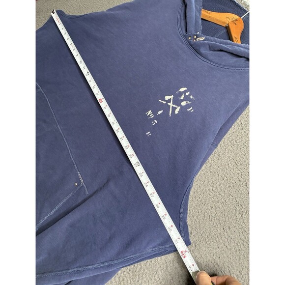 Polo Ralph Lauren Hoodie Mens 4XB Big Blue Sweatshirt Flag Patch Thermal Lined - Picture 15 of 16